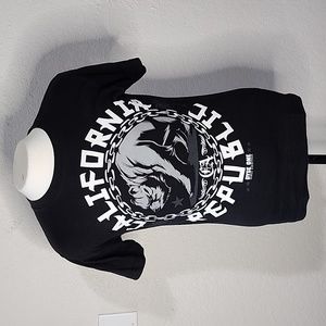 DYSE ONE Black California Republic Bear Graphic Short Sleeve T-Shirt Sz. S